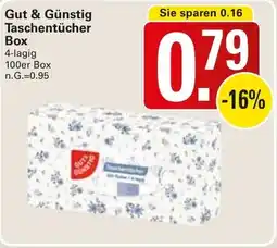WEZ Gut & Günstig Taschentücher Box Angebot