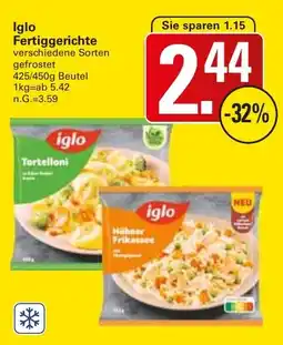 WEZ Iglo Fertiggerichte Angebot
