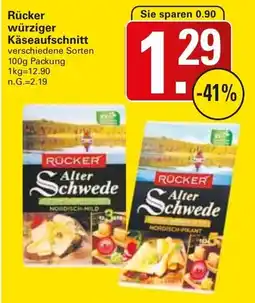 WEZ Rücker würziger Käseaufschnitt Angebot