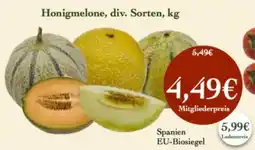 LPG Biomarkt Honigmelone Angebot