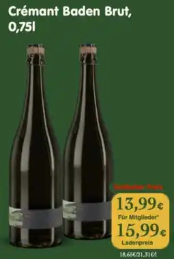 LPG Biomarkt Crémant Baden Brut Angebot