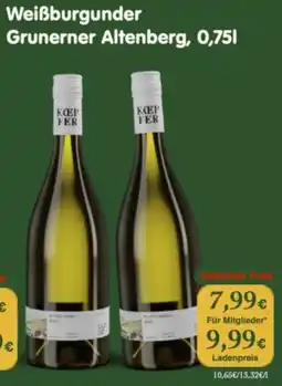 LPG Biomarkt Weißburgunder Grunerner Altenberg Angebot