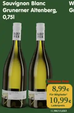 LPG Biomarkt Sauvignon Blanc Grunerner Altenberg Angebot