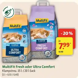 Fressnapf MultiFit Fresh oder Ultra Comfort Angebot