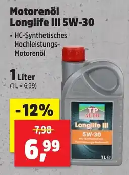 Thomas Philipps Motorenöl Longlife III 5W-30 Angebot