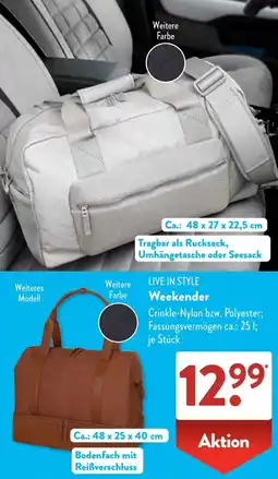 Aldi Süd LIVE IN STYLE Weekender Angebot