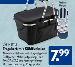 Aldi Süd LIVE IN STYLE Tragekorb mit Kühlfunktion Angebot