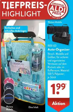 Aldi Süd RIDE+GO Auto-Organizer Angebot