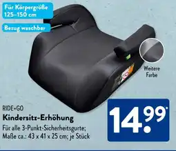 Aldi Süd RIDE+GO Kindersitz-Erhöhung Angebot
