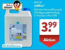 Aldi Süd RIDE +GO. AdBlue Angebot