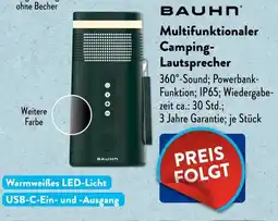 Aldi Süd BAUHN Multifunktionaler Camping- Lautsprecher Angebot