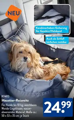 Aldi Süd ROMEO Haustier-Reisesitz Angebot