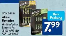 Aldi Süd ACTIV ENERGY Akku- Batterien Angebot