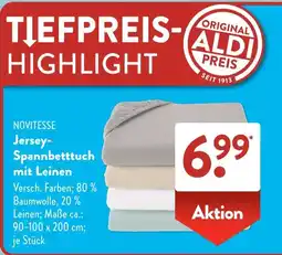 Aldi Süd NOVITESSE Jersey- Spannbetttuch Angebot