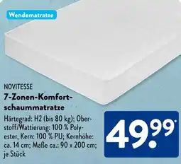 Aldi Süd NOVITESSE 7-Zonen-Komfortschaummatratze Angebot