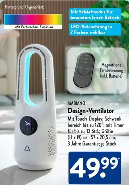 Aldi Süd AMBIANO Design-Ventilator Angebot