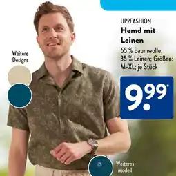 Aldi Süd UP2FASHION Hemd mit Leinen Angebot