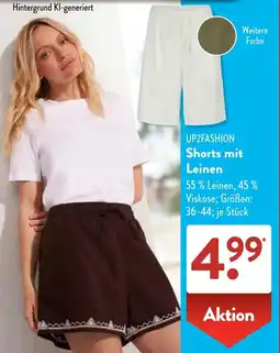 Aldi Süd UP2FASHION Shorts mit Leinen Angebot