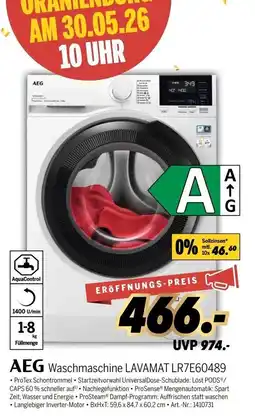 MEDIMAX AEG Waschmaschine LAVAMAT LR7E60489 Angebot