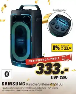 MEDIMAX SAMSUNG Karaoke System MX-ST50F Angebot