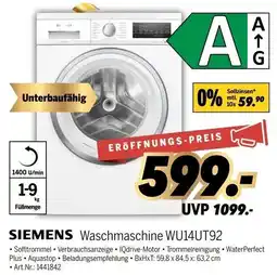 MEDIMAX SIEMENS Waschmaschine WU14UT92 Angebot