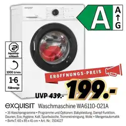 MEDIMAX exqUISIT Waschmaschine WA6110-021A Angebot