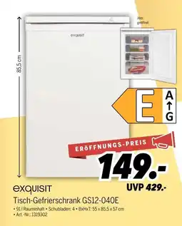 MEDIMAX exquisit Tisch-Gefrierschrank GS12-040E Angebot