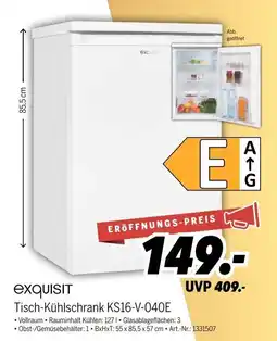 MEDIMAX exquisit Tisch-Kühlschrank KS16-V-040E Angebot