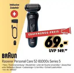 MEDIMAX BRAUN Rasierer Personal Care 52-B1000s Series 5 Angebot
