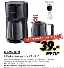 MEDIMAX SEVERIN Filterkaffeemaschine KA 9307 Angebot
