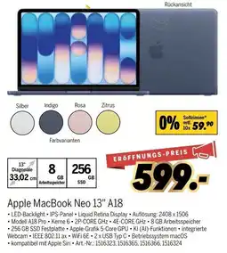MEDIMAX Apple MacBook Neo 13" A18 Angebot