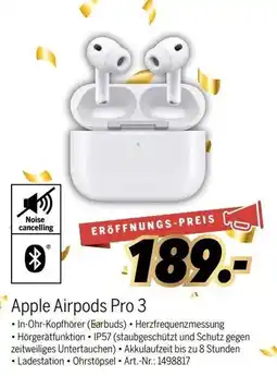 MEDIMAX Apple Airpods Pro 3 Angebot