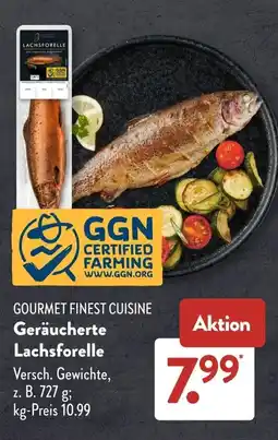 Aldi Süd GOURMET FINEST CUISINE Geräucherte Lachsforelle Angebot