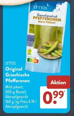 Aldi Süd LYTTOS Original Griechische Pfefferonen Angebot