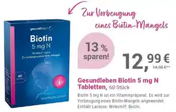Alliance Healthcare Gesundleben Biotin 5 mg N Tabletten Angebot
