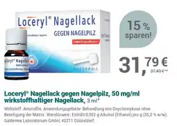 Alliance Healthcare Loceryl Nagellack gegen Nagelpilz, 50 mg/ml wirkstoffhaltiger Nagellack Angebot