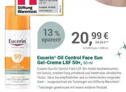 Alliance Healthcare Eucerin Oil Control Face Sun Gel-Creme LSF 50+ Angebot