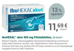 Alliance Healthcare IbuHEXALⓇ akut 400 mg Filmtabletten, 50 Stück Angebot