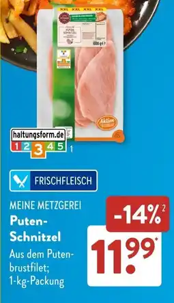 Aldi Süd MEINE METZGEREI Puten- Schnitzel Angebot