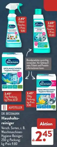 Aldi Süd DR. BECKMANN Haushaltsreiniger Angebot