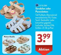 Aldi Süd LILY & DAN Sandalen oder Pantoletten Angebot