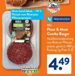 Aldi Süd BBQ Plant & Meat Combo Burger Angebot