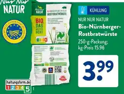 Aldi Süd NUR NUR NATUR Bio-Nürnberger- Rostbratwürste Angebot