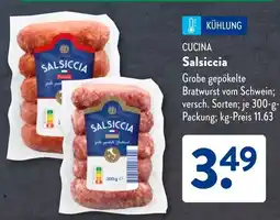 Aldi Süd CUCINA Salsiccia Angebot