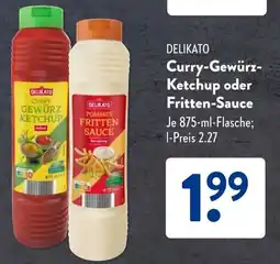 Aldi Süd DELIKATO Curry-Gewürz- Ketchup oder Fritten-Sauce Angebot