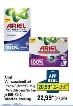 METRO Ariel Vollwaschmittel Angebot