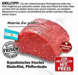 HIT Ullrich Argentinisches frisches Rinderfilet, Pfeffersteaks Angebot