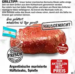 HIT Ullrich Argentinische marinierte Hüftsteaks, Spieße Angebot
