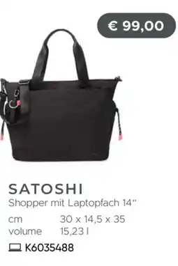 Galeria SATOSHI Shopper mit Laptopfach 14" Angebot