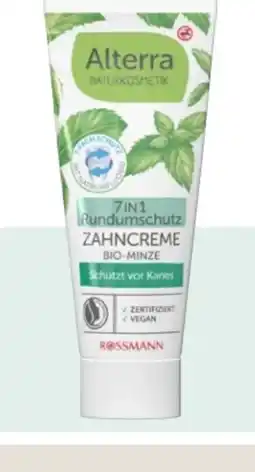 Rossmann Alterra Zahncreme Bio-Minze Angebot